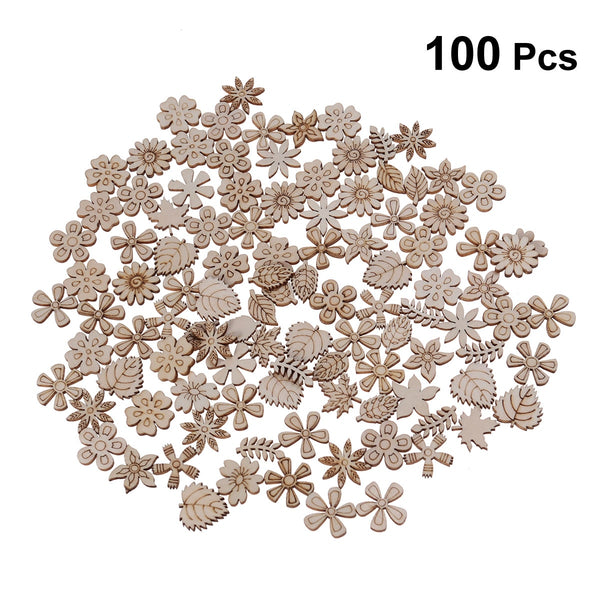 Decorative wooden flower pieces