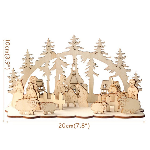 Wooden Christmas celebration set