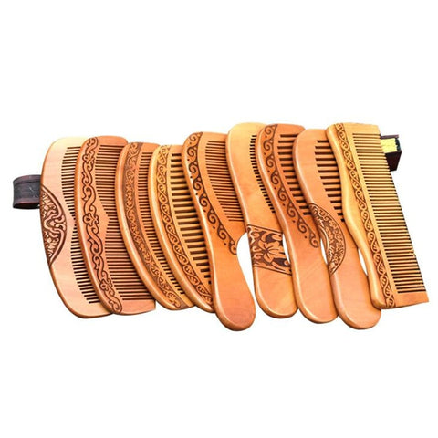 Handcrafted Peach Wood Comb 100% Natural Bamboo