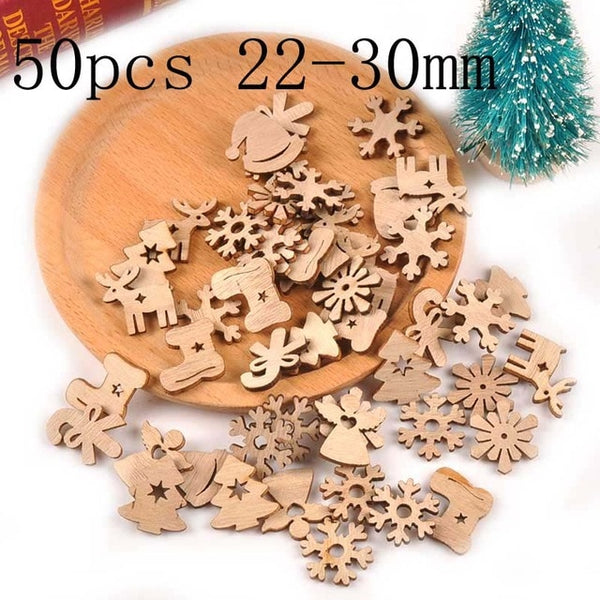 wooden snow flakes