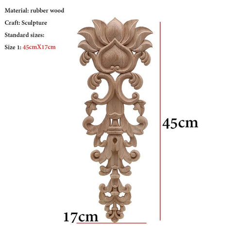 Decorative Floral Wooden Sculpture