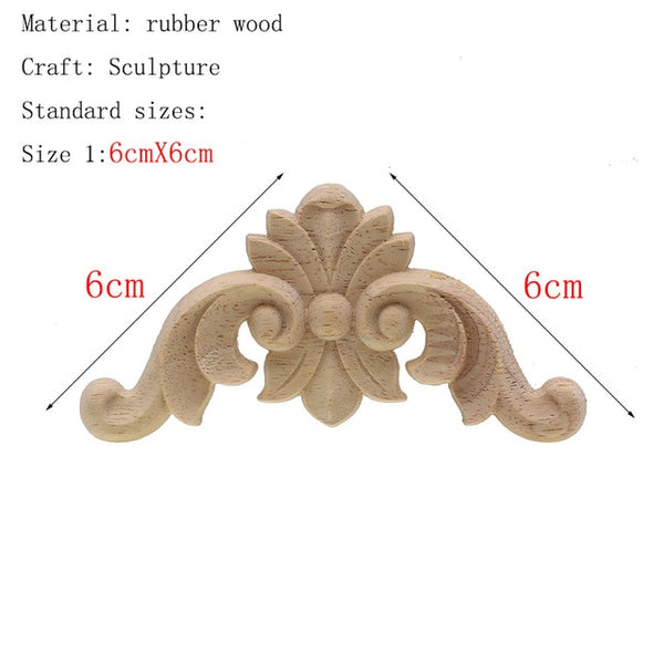 Natural Floral Wood Carved Decorative Craft