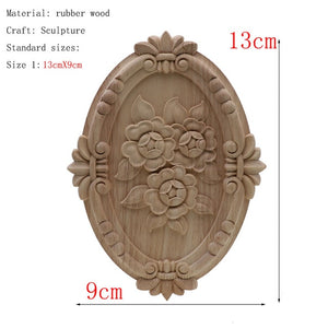 Oval wooden decorative craft