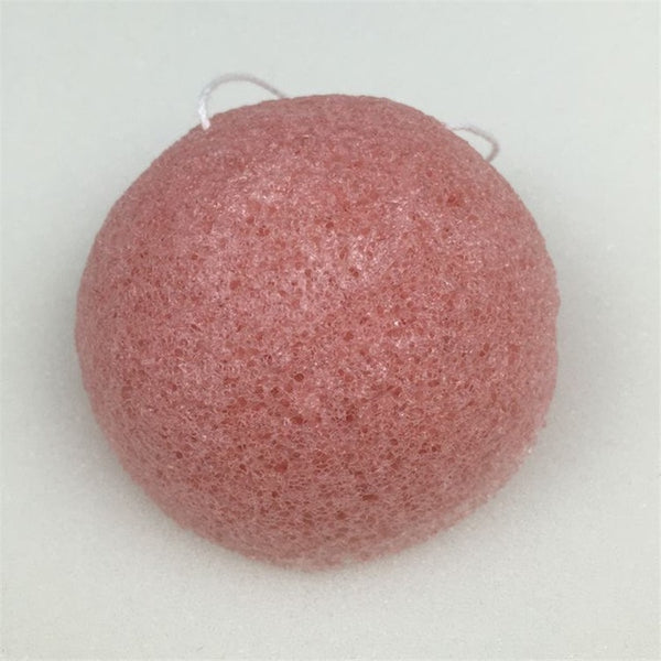 Pink bamboo charcoal cosmetic cleanser sponge