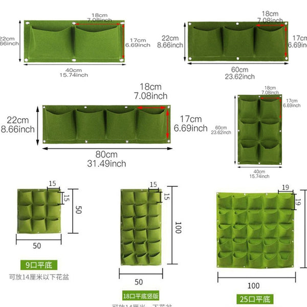 Wall Hanging Vertical Garden Seedling Grow Bags