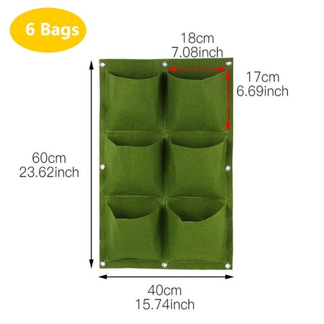 Wall Hanging Vertical Garden Seedling Grow Bags