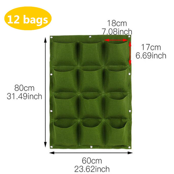 Wall Hanging Vertical Garden Seedling Grow Bags