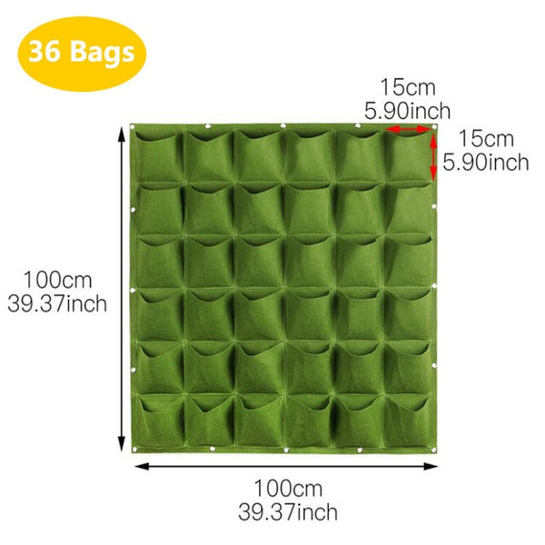 Wall Hanging Vertical Garden Seedling Grow Bags