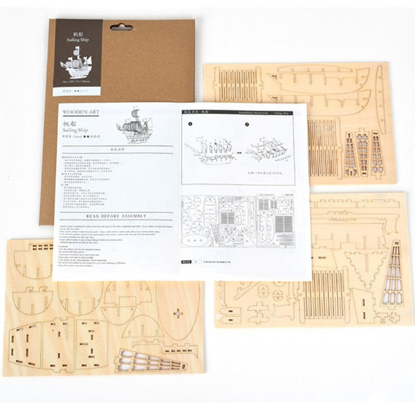 Wooden Puzzle Model For Children/Adult To Assemble - 3D Puzzle