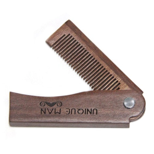 Natural Green Sandal Wood Fold Hair Comb For Men