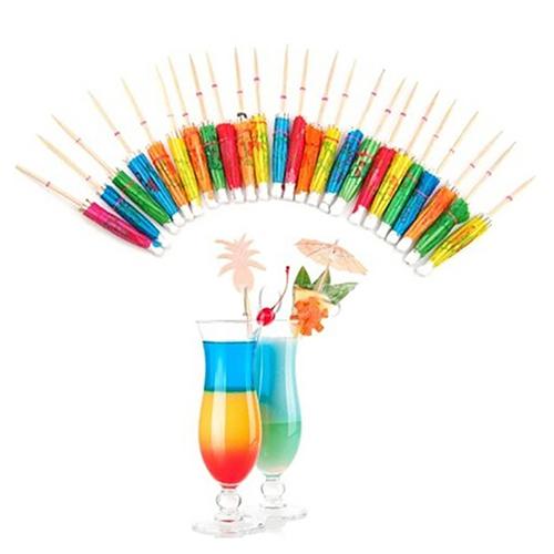 Mixed Color Mini Umbrellas For Cocktail Party | 50 Pieces