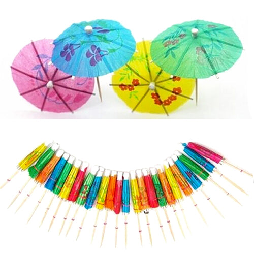 Mixed Color Mini Umbrellas For Cocktail Party | 50 Pieces