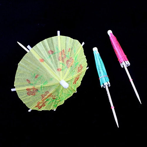 Mixed Color Mini Umbrellas For Cocktail Party | 50 Pieces