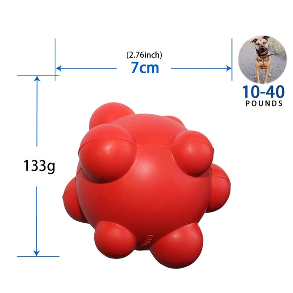 Eco-friendly High Quality Natural Rubber Ball With Bumps Dog Chew Toy