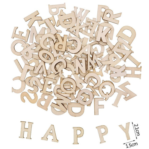 Natural Wooden English Alphabet Letters