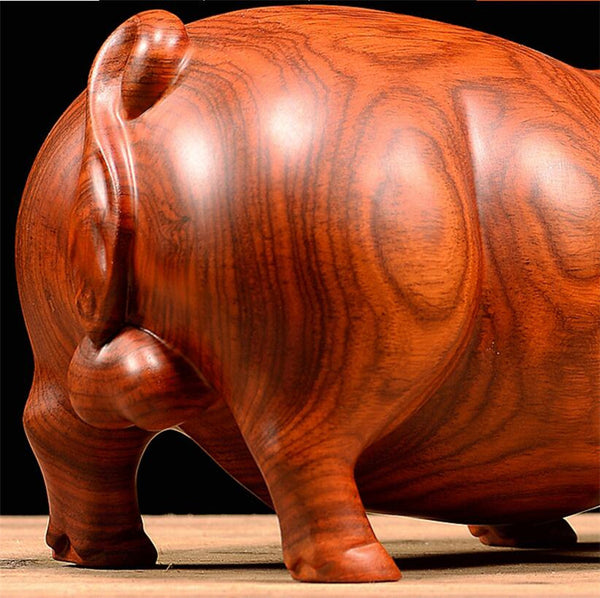 Wooden Crafts Handmade Pig Figurine