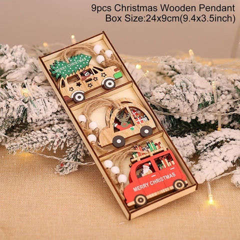 Light wooden attractive Christmas ornaments