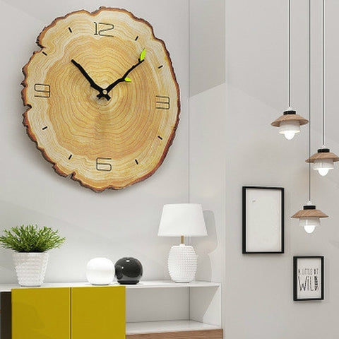 Natural looking wooden clock