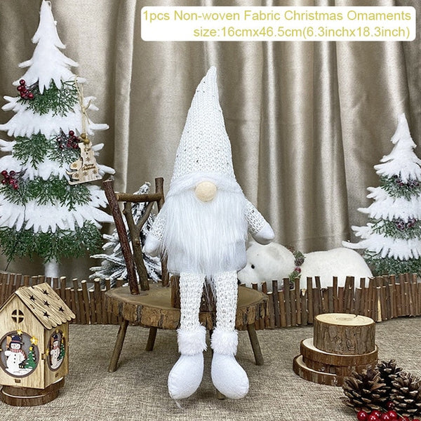 White Hat and Beard Christmas Decor