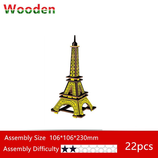 Eiffel Tower - 3D wooden