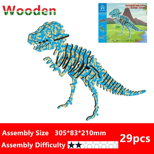 Wooden Dinosaur - 3D Puzzle