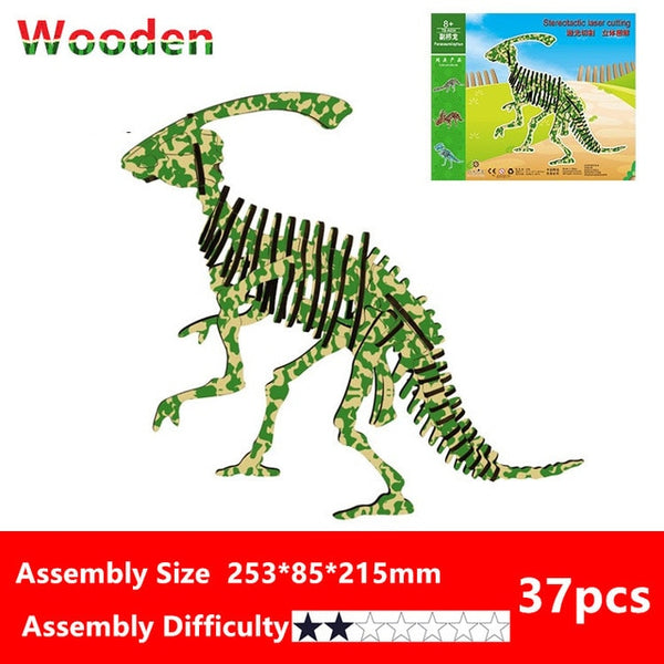 Wooden 3D Puzzle Dinosaur