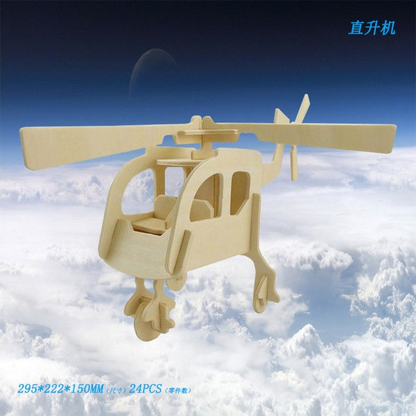 Wooden 3D Military Aircrafts