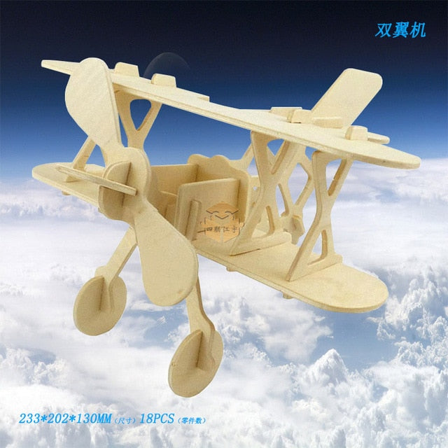 Wooden 3D Military Aircrafts