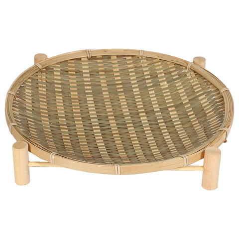 Bamboo tray with base stand