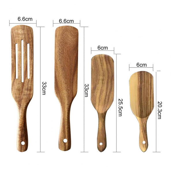 Wooden Spatula Set | 4 Pieces/Set