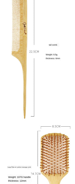 Thin wooden comb