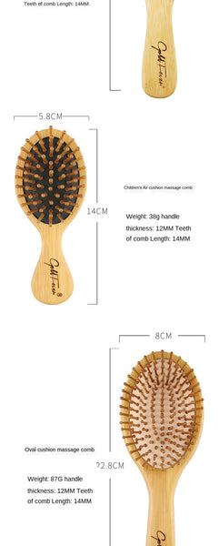 Small bamboo hair comb