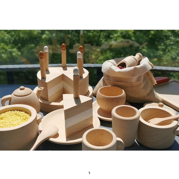 Kids Montessori Wooden Kitchen Toys