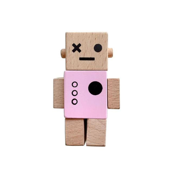 Colored wood robot for kids