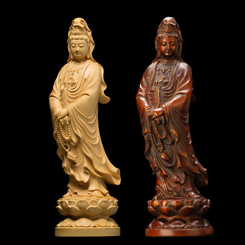 Wooden carved Standing Buddha