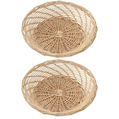 2 pieces woven wicker storage basket