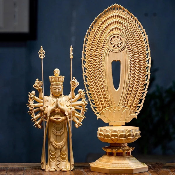 Large solid wood Buddha Statue