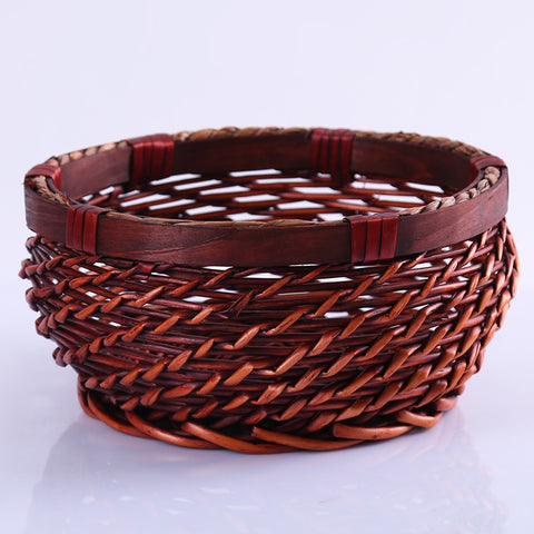 Hand woven storage basket