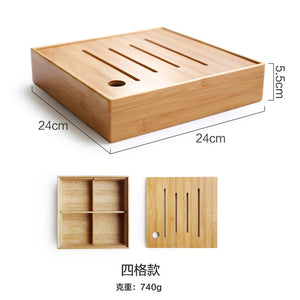 Japanese-style living room bamboo wood storage tray