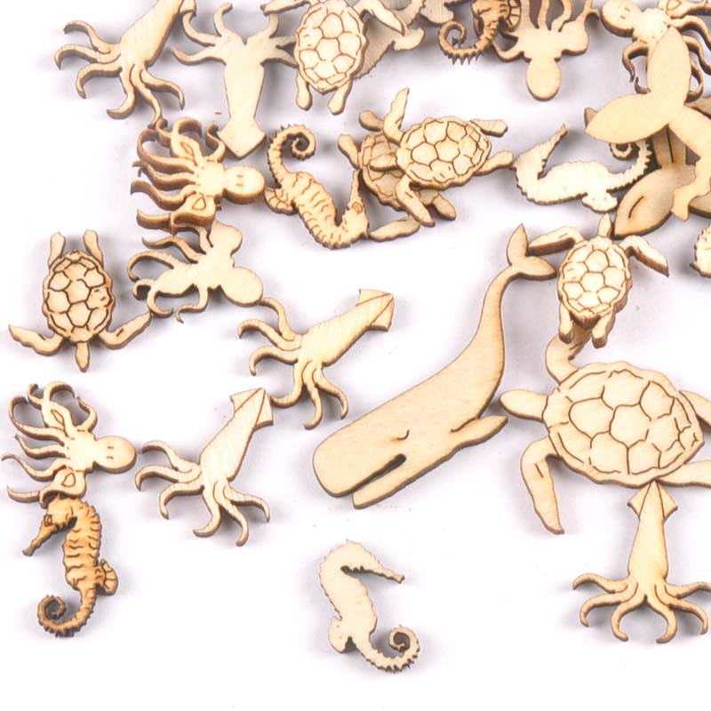 Sea life wooden cut outs | 20 Pieces