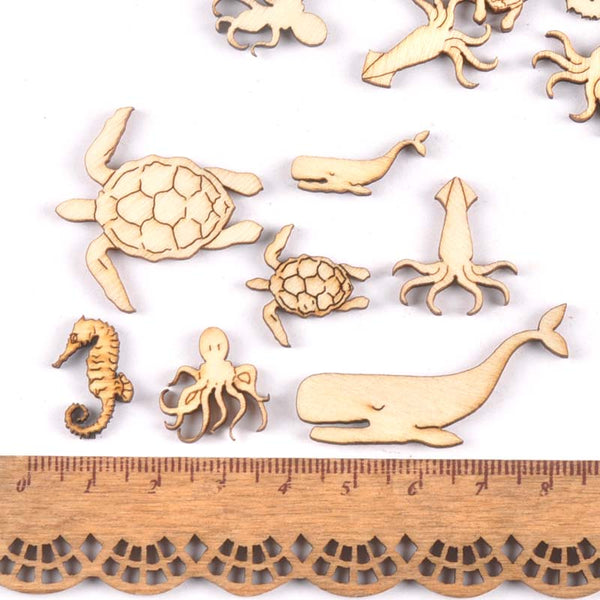 Sea life wooden cut outs | 20 Pieces